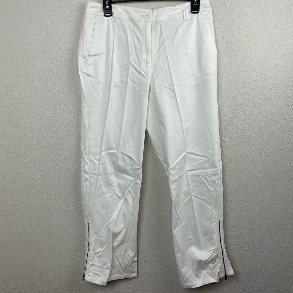 NWT Nine & Company White Stretch Cropped Pants Size 8